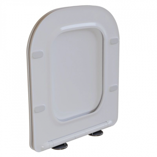 Сиденье для унитаза WAVE Promo дюропласт, микролифт, белый глянец