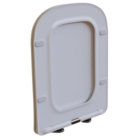 Сиденье для унитаза WAVE Quadro дюропласт, микролифт, белый глянец