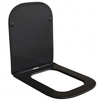 Сиденье для унитаза WAVE Quadro дюропласт, микролифт, чёрный