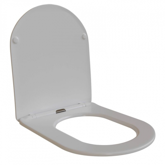 Сиденье для унитаза WAVE Round дюропласт, микролифт, белый глянец