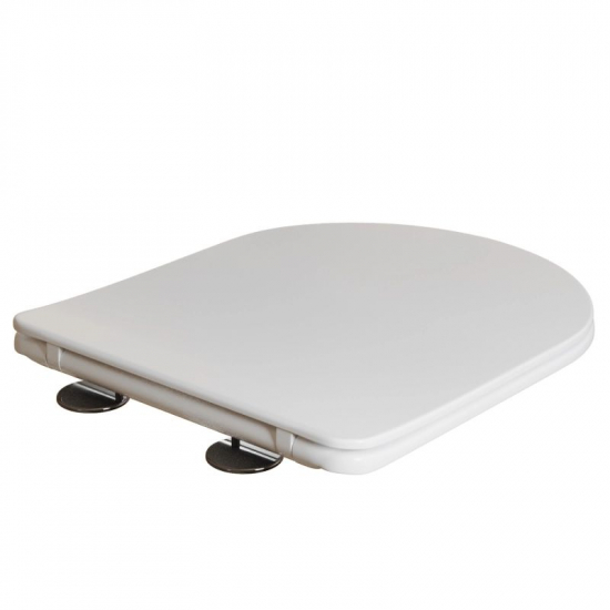 Сиденье для унитаза WAVE Round дюропласт, микролифт, белый глянец