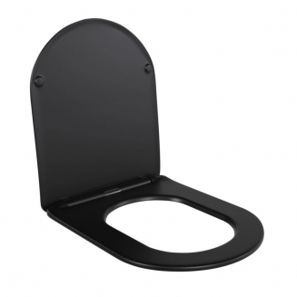 Сиденье для унитаза WAVE Round дюропласт, микролифт, чёрный