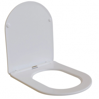 Сиденье для унитаза WAVE Solo дюропласт, микролифт, белый глянец