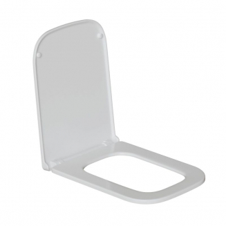 Сиденье для унитаза WAVE Square дюропласт, микролифт, белый глянец