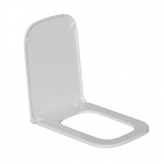 Сиденье для унитаза WAVE Square дюропласт, микролифт, белый глянец