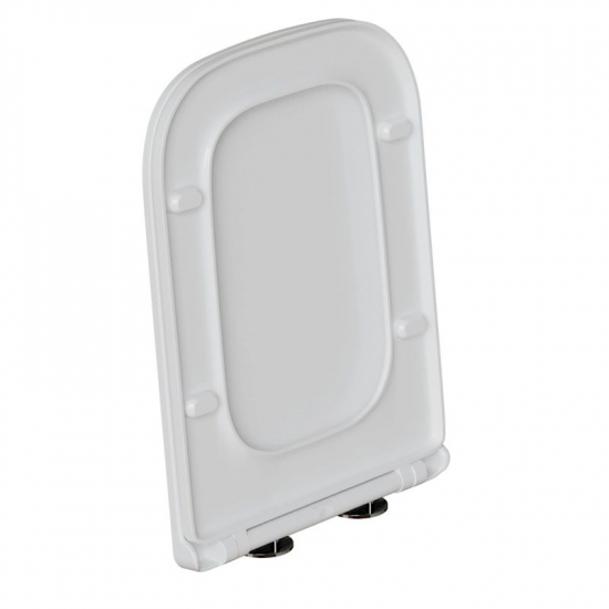 Сиденье для унитаза WAVE Square дюропласт, микролифт, белый глянец