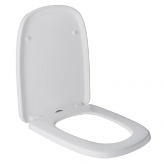 Сиденье для унитаза WAVE Stone дюропласт, микролифт, белый глянец