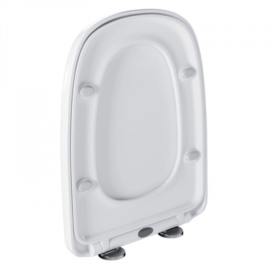 Сиденье для унитаза WAVE Stone дюропласт, микролифт, белый глянец