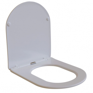 Сиденье для унитаза WAVE Trend дюропласт, микролифт, белый глянец