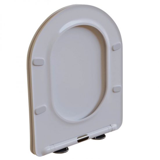 Сиденье для унитаза WAVE Trend дюропласт, микролифт, белый глянец