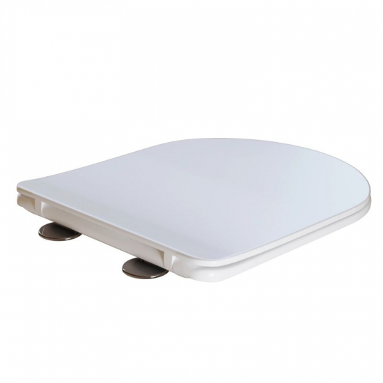 Сиденье для унитаза WAVE Trend дюропласт, микролифт, белый глянец