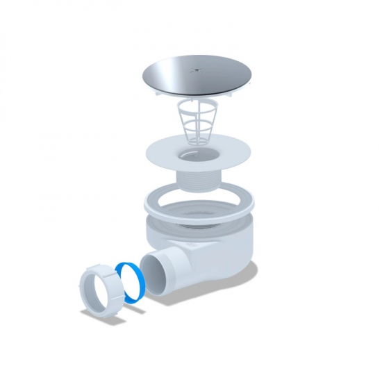 Сифон для душевого поддона АНИ-ПЛАСТ 1 1/2"*90, h 53мм, Е350C