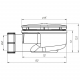 Сифон для душевого поддона АНИ-ПЛАСТ 1 1/2"*90, h 53мм, Е350C