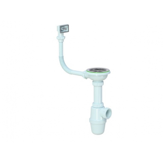 Сифон для раковины  AKVATER В0145-Р  3 1/2"х40 мм с прямоугольным переливом