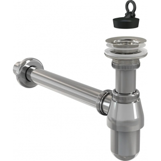Сифон для раковины  ALCA PLAST Ø32, цельнометаллический, с водосливом 5/4" A437