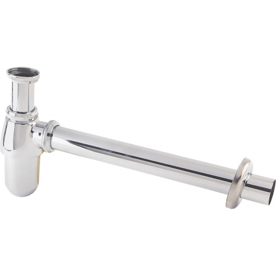 Сифон для раковины  ALCA PLAST Ø32, цельнометаллический, с водосливом 5/4" A437