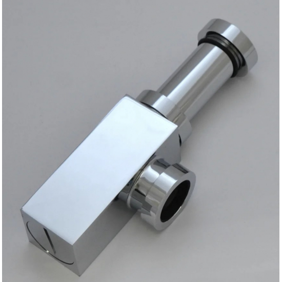 Сифон для раковины  ALCA PLAST Ø32 DESIGN, цельнометаллический квадратный A401