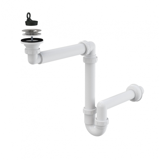 Сифон для раковины  ALCA PLAST A413 1 1/2*40 прямоточный смещенный