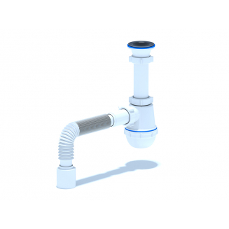 Сифон для раковины АНИ ПЛАСТ 1 1/2"*40 АНИ Грот с гофрой 40*50 A0110