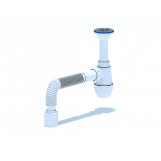 Сифон для раковины АНИ ПЛАСТ 1 1/2"*40 АНИ с гофрой 40*50 C0510