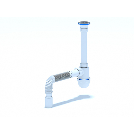 Сифон для раковины АНИ ПЛАСТ 1 1/4"*40 АНИ с гофрой 40*40 С1005