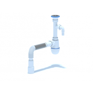 Сифон для раковины АНИ ПЛАСТ 1 1/4"*40 АНИ с носиком с гофрой 40*40/50 C1315