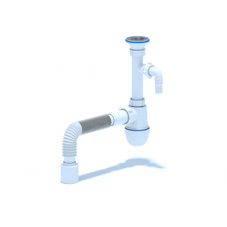 Сифон для раковины АНИ ПЛАСТ 1 1/4"*40 АНИ с носиком с гофрой 40*50 C1310