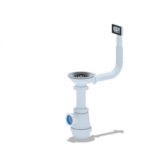 Сифон для раковины АНИ ПЛАСТ 3 1/2"*40 АНИ Грот с гибким переливом А0145S