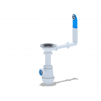 Сифон для раковины АНИ ПЛАСТ 3 1/2"*40 АНИ Грот с жестким круглым переливом A0142