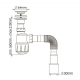 Сифон для раковины AQUANOVA 1052 1 1/4x40 с гибкой трубой 40/50