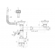 Сифон для раковины двойной АНИ ПЛАСТ 3 1/2"*40 АНИ Грот с носиком, с гибким переливом A7500S