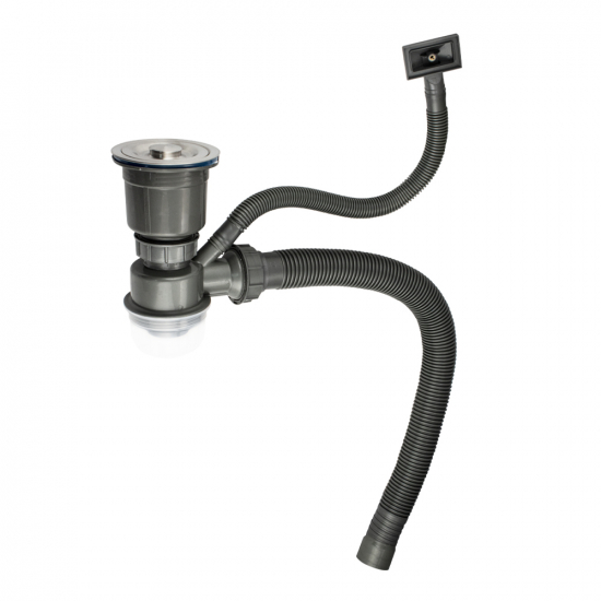 Сифон для раковины FABIA PROFI 8733 3*1/2 шланг и со сьёмной корзинкой для мусора