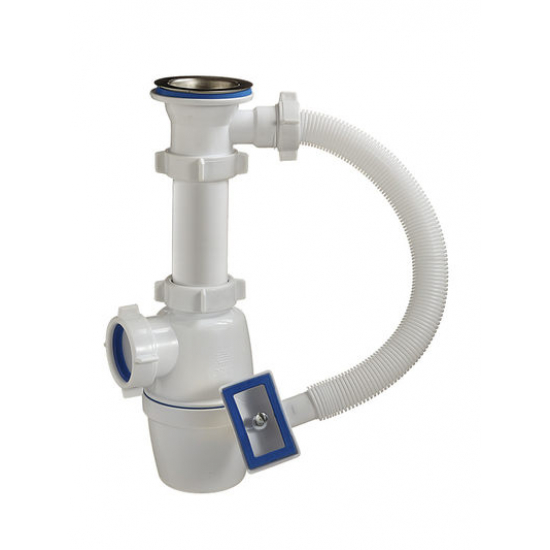 Сифон для раковины ОРИО  1 1/2"х40 мм с переливом А-4004