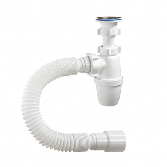 Сифон для раковины ОРИО 1 1/4x40, малый корпус, с гибкой трубой 40-40/50 A3202