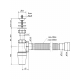 Сифон для раковины ОРИО 1 1/4x40, малый корпус, с гибкой трубой 40-40/50 A3202
