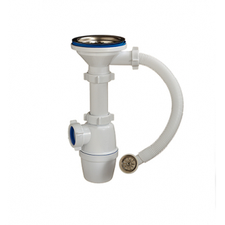 Сифон для раковины ОРИО  3 1/2"х40 мм, с круглым переливом А-5007