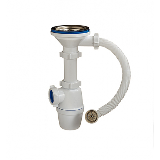 Сифон для раковины ОРИО  3 1/2"х40 мм, с круглым переливом А-5007