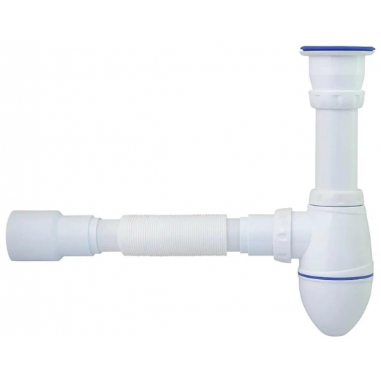 Сифон для раковины UNICORN A220  1 1/2"*40 с гофрой 40*40*50 