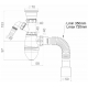 Сифон для раковины UNICORN A320V  1 1/2"*40 с носиком, с гофрой 40*40*50 