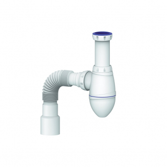 Сифон для раковины UNICORN A420  1 1/2"*40 без выпуска, с гофрой 40*40*50 