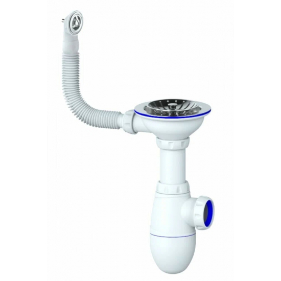 Сифон для раковины UNICORN B411P  3 1/2"*40 с круглым переливом