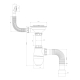 Сифон для раковины UNICORN B426  3 1/2"*40 с круглым переливом, с гофрой 40*40*50 