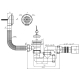 Сифон для ванны АНИ-ПЛАСТ 1 1/2"*40*50 с выпуском переливом и гибкой трубой 40/50 Е255