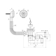 Сифон для ванны АНИ-ПЛАСТ 1 1/2"*40 с выпуском, с переливом регулируемый E250