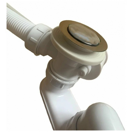 Сифон для ванны полуавтомат VEGA V55K 60 см хром