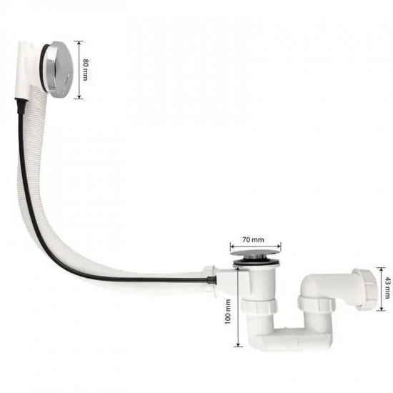 Сифон для ванны САНАКС 8731 полуавтомат