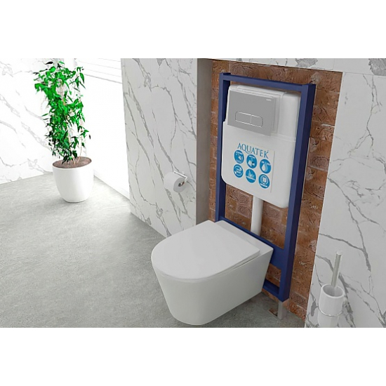 Система инсталляции для унитазов AQUATEK Standart 50 INS-0000012 со звукоизоляционной плитой
