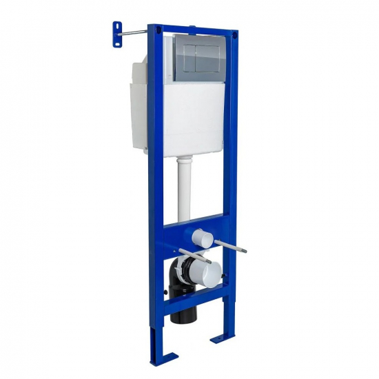 Система инсталляции для унитазов BERGES Atom 410 + клавиша хром глянцевая