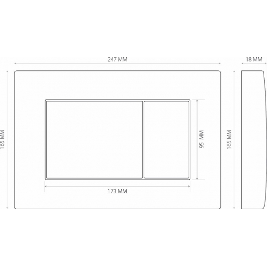 Система инсталляции для унитазов BERGES Atom 410 + клавиша хром глянцевая