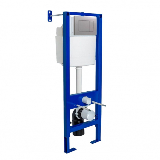 Система инсталляции для унитазов BERGES Atom 410 + клавиша хром матовая